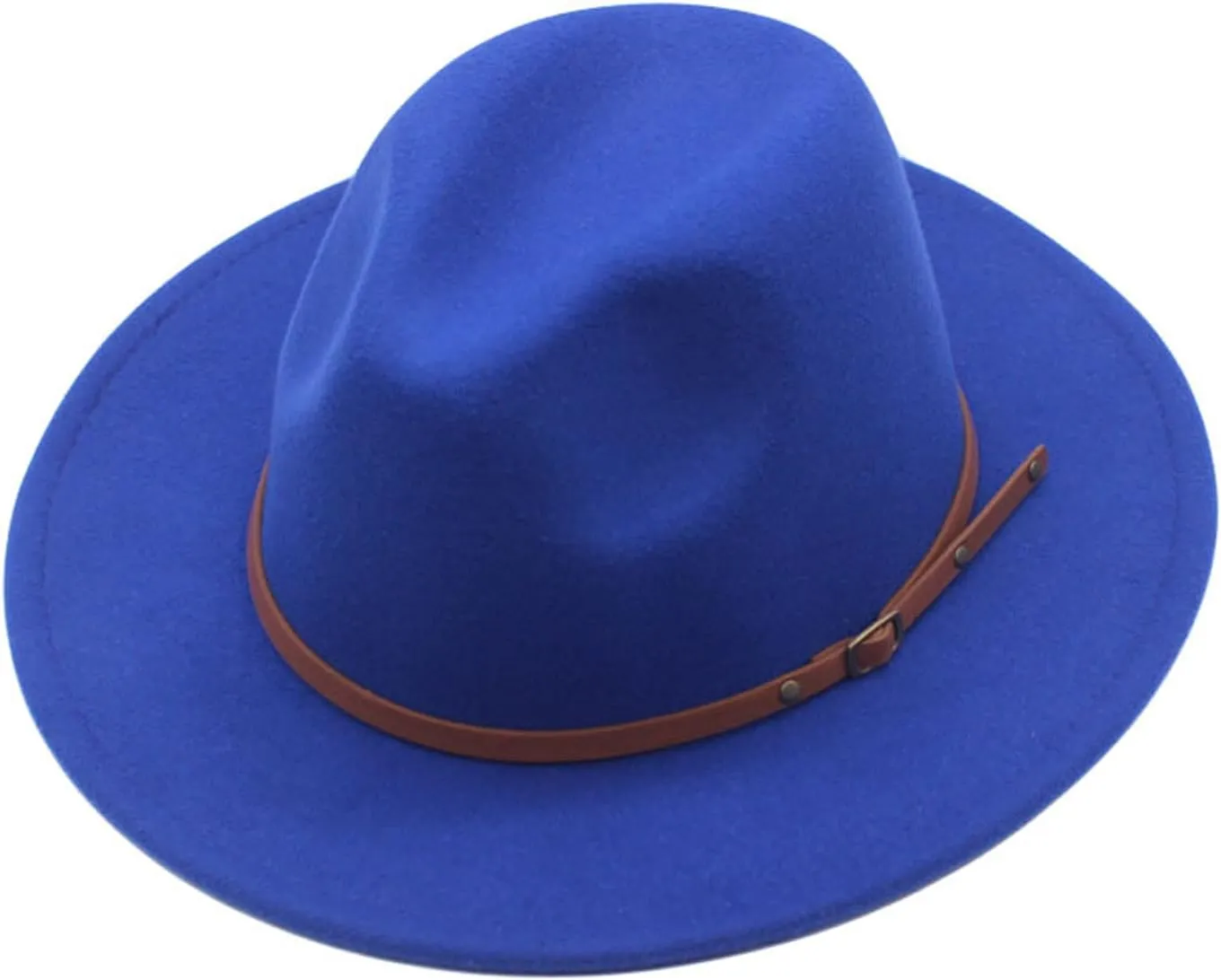 Womens Fedora Hat Wool Hat Classic Wide Belt Panama Hat with Buckle Floppy Baseball Caps Hats for Adults Elegant Women Hats